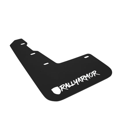 Rally Armor UR Mudflaps Black Urethane w/ New Era White Logo 2015-2021 WRX / 2015-2021 STI - eliteracefab.com