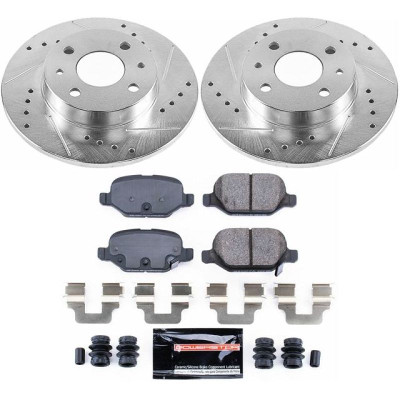 Power Stop 12-18 Fiat 500 Rear Z23 Evolution Sport Brake Kit - eliteracefab.com