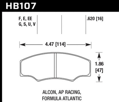 Hawk Performance ER-1 Brake Pads - HB107D.620 Hawk Performance