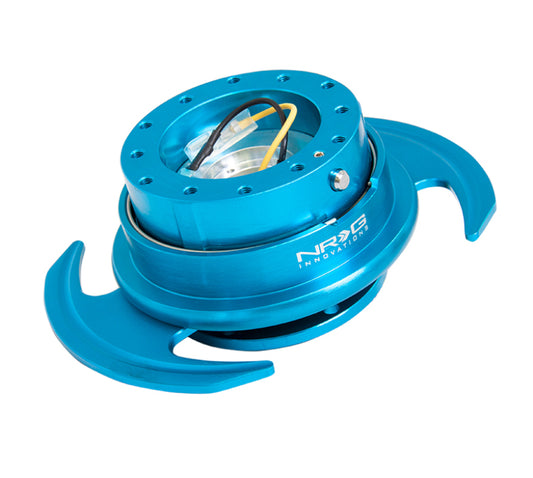 NRG Quick Release Gen 3.0 New Blue Body New Blue Ring with Handles - eliteracefab.com