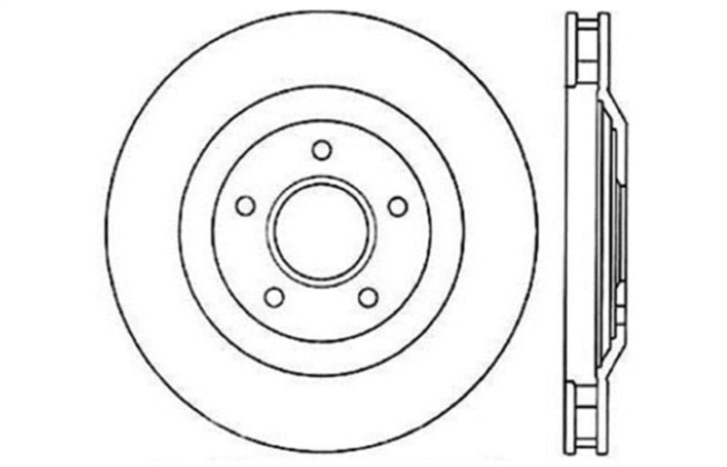 STOPTECH 04 & 08 CADILLAC XLR/XLR-V / 97-04 CHEVY CORVETTE SLOTTED & DRILLED FRONT RIGHT ROTOR, 127.62060R - eliteracefab.com