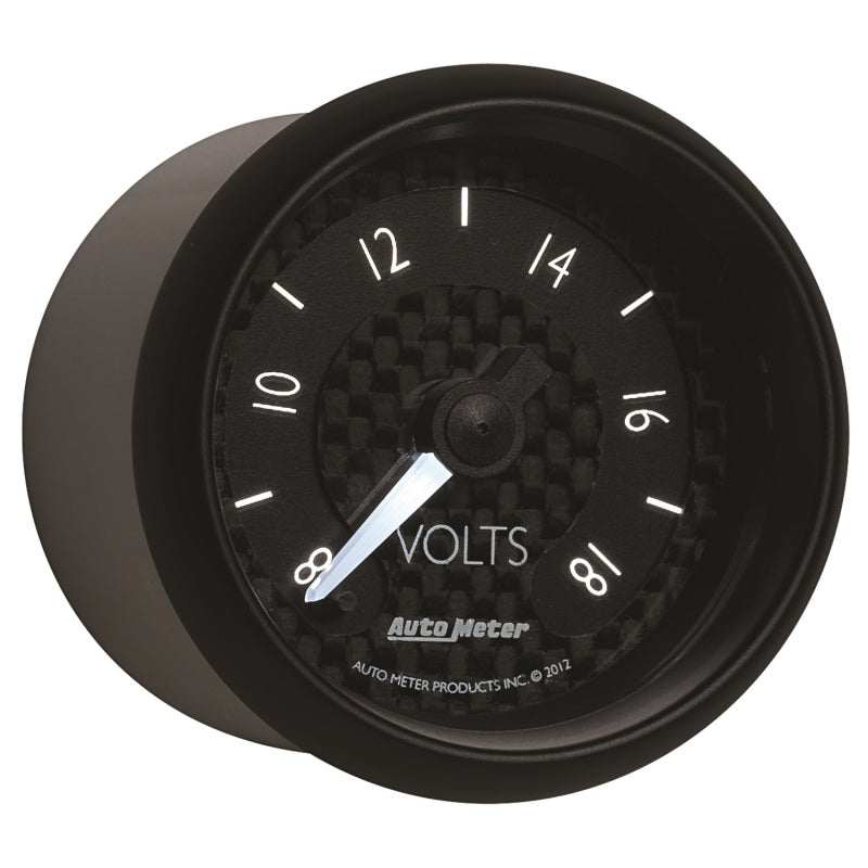 Autometer GT Series 52mm Full Sweep Electronic 8-18 Volts Voltmeter 8091