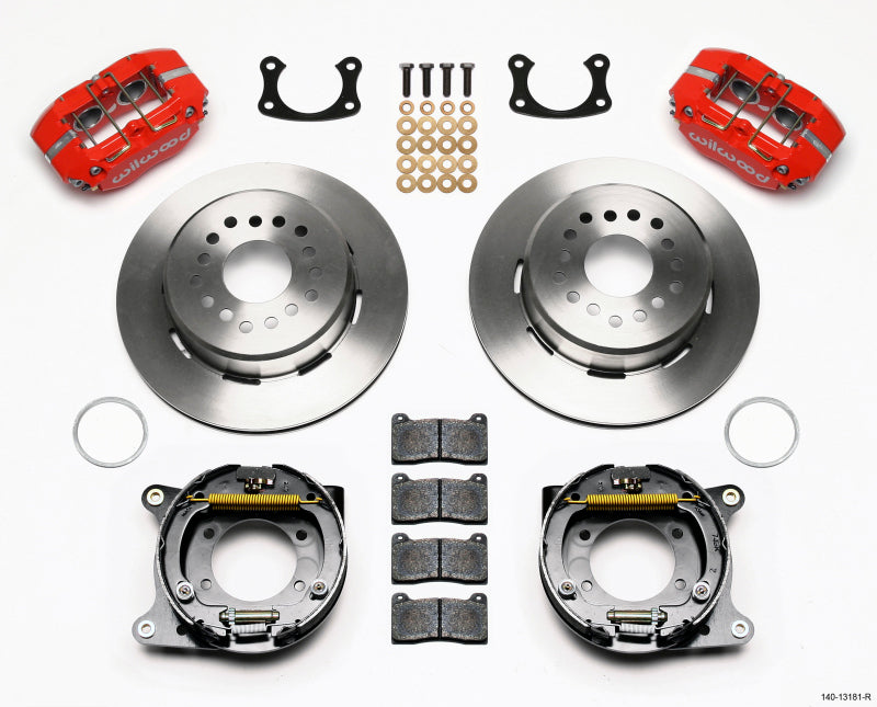 Wilwood Dynapro Lug Mount P/S Park Brake Kit Red New Big Ford 2.50in Offset Wilwood