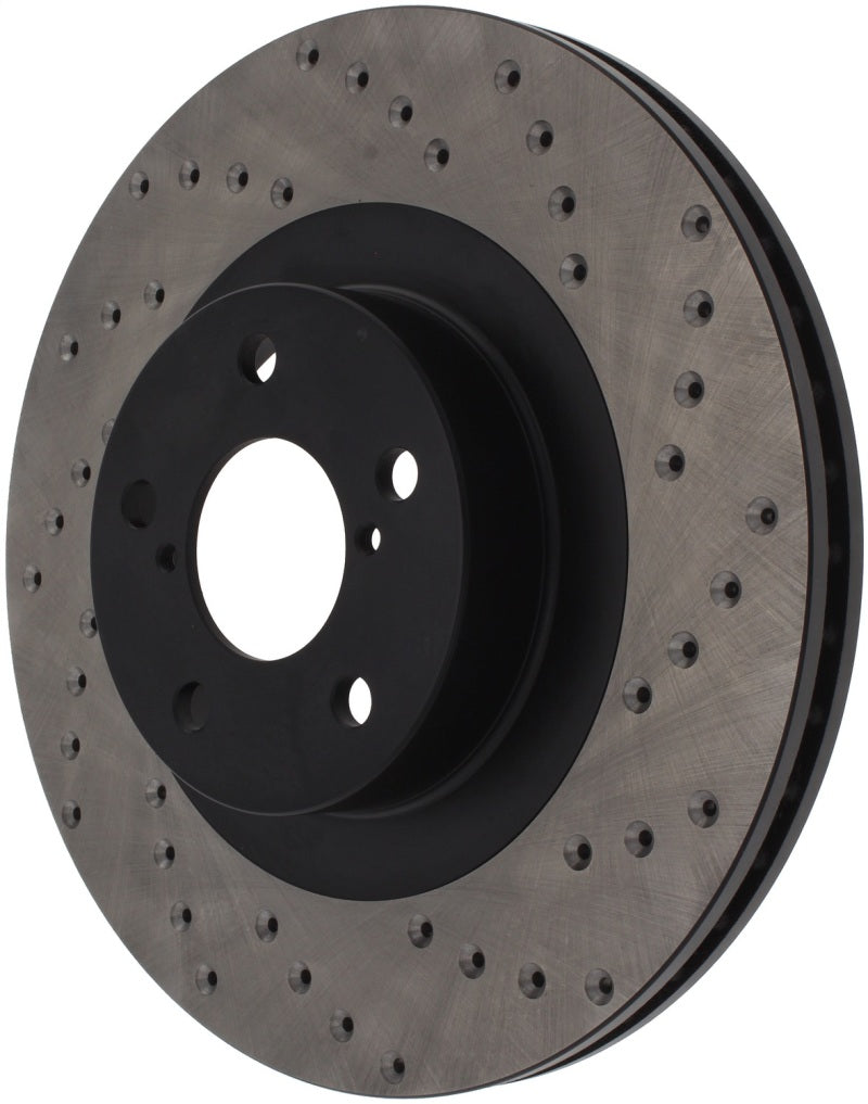 STOPTECH 02-10 WRX DRILLED RIGHT FRONT ROTOR, 128.47018R - eliteracefab.com