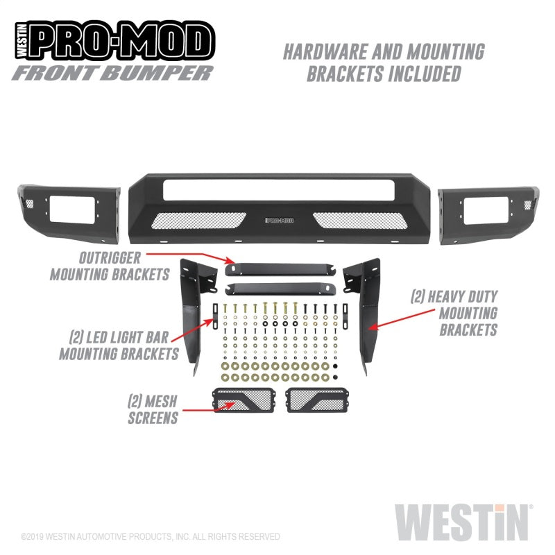 Westin 16-20 Toyota Tacoma Pro-Mod Front Bumper Westin