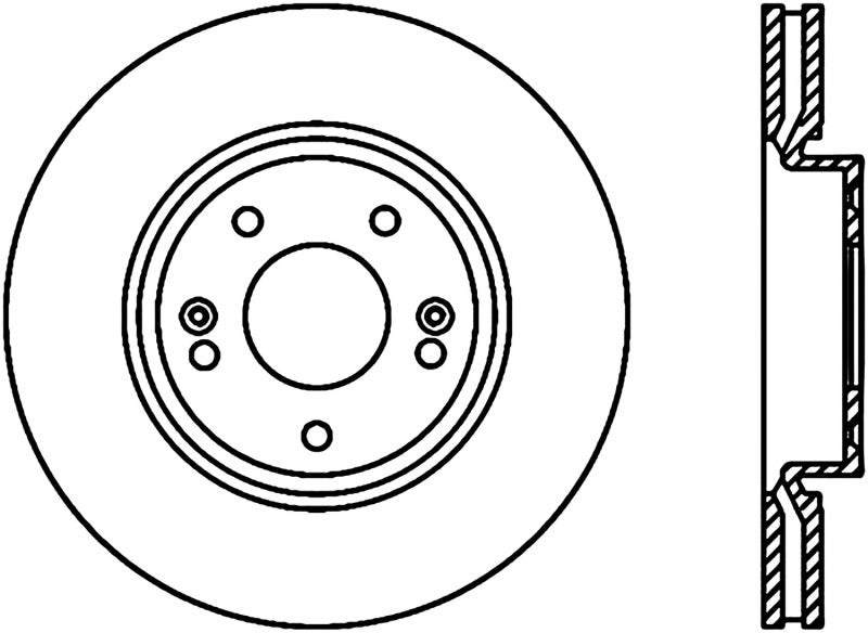 StopTech 09-18 Kia Forte Cryo Front Left Slotted Sport Brake Rotor Stoptech