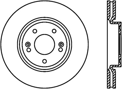 StopTech 09-18 Kia Forte Cryo Front Left Slotted Sport Brake Rotor Stoptech