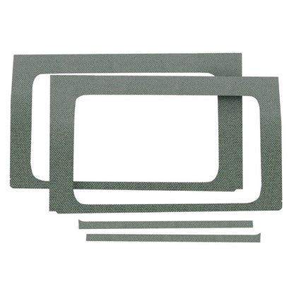 DEI 18-23 Jeep Wrangler JL 4-Door Boom Mat Rear Side Window Trim - 4 Piece - Gray DEI