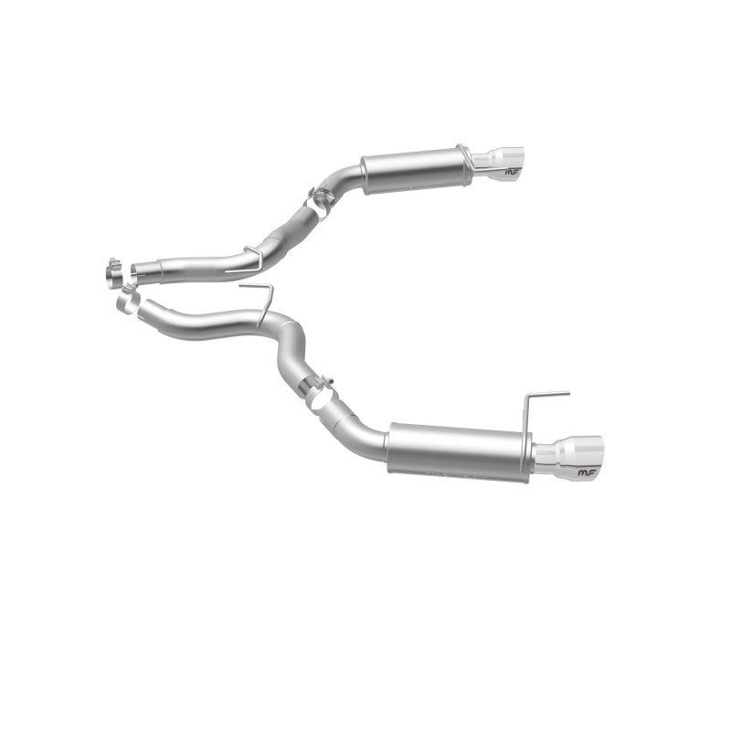 MagnaFlow Axle Back, SS, 3in, Competition, Dual Split Polished 4.5in Tip 2015 Ford Mustang GT V8 5.0 Magnaflow