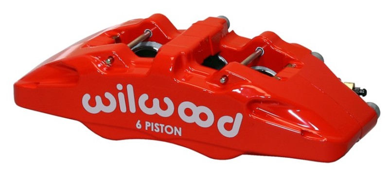 Wilwood Caliper-Forged Dynapro 6 5.25in Mount-Red-L/H 1.38/1.00/1.00in Pistons .81in Disc Wilwood