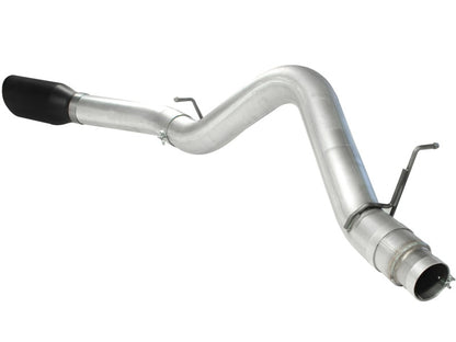 aFe Atlas Exhaust 5in DPF-Back Al Steel 11-13 GM Diesel Trucks V8-6.6L (td) LML (Blk Tip) - eliteracefab.com