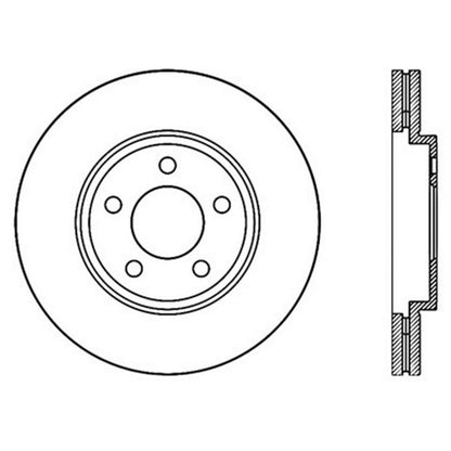 StopTech 03-09 Lincoln Town Car / 03-09 Mercury Grand Marquis Front Left Slotted & Drilled Rotor Stoptech