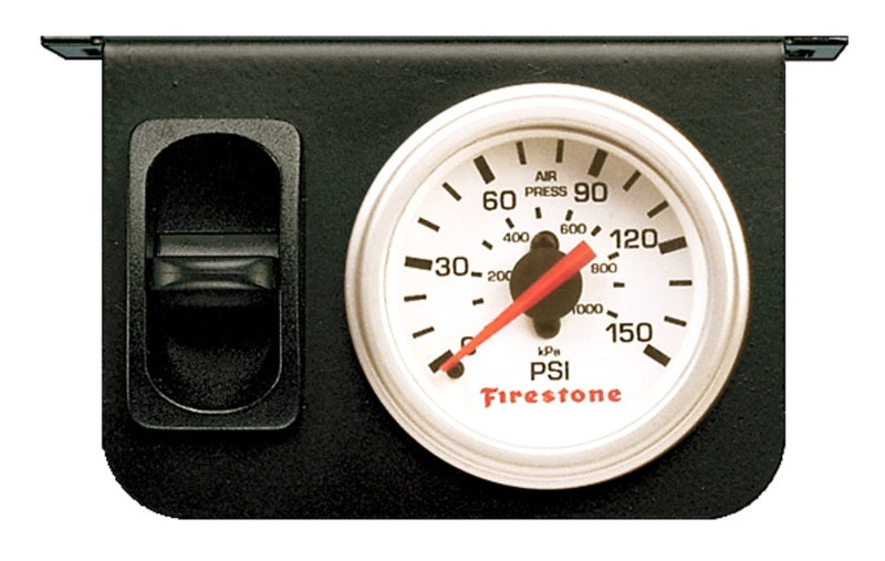 Firestone Air Adjustable Leveling Control Panel w/Single Gauge 0-150psi - White Face (WR17602225) - eliteracefab.com