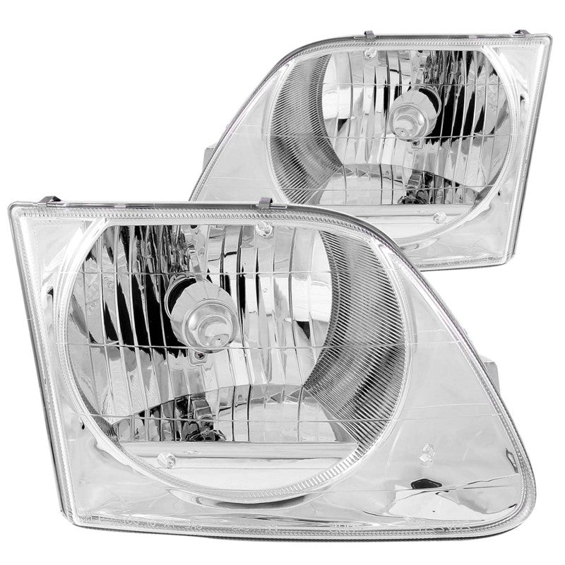 ANZO USA Ford F-150 Crystal Headlights Chrome; 1997-2003 - eliteracefab.com