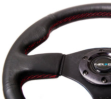 Load image into Gallery viewer, NRG Reinforced Steering Wheel (320mm) Leather w/Red Stitch.