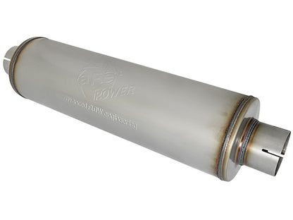 aFe MACH Force-Xp 409 SS Muffler 3-1/2in ID Center/Center x 7in Dia x 24in L - Round Body aFe