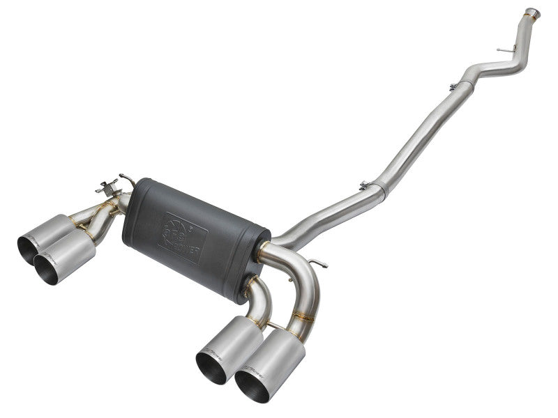 aFe 16-18 BMW M2 L6-3.0L MACH Force-Xp 3in to 2.5in 304 SS Cat-Back Exhaust System-Quad Polish Tips aFe