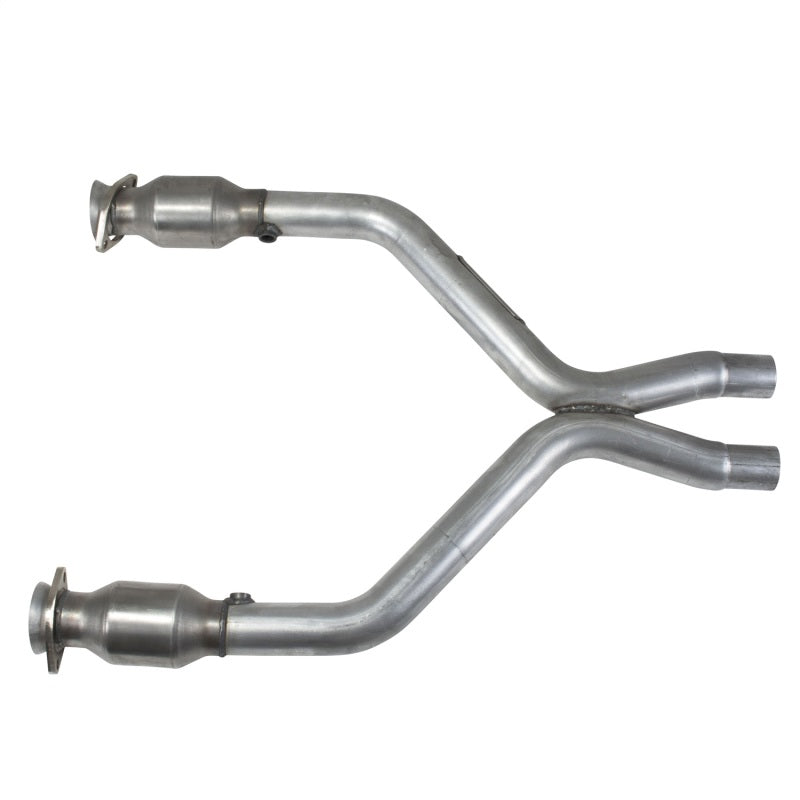 BBK 11-14 Mustang 3.7 V6 Short Mid X Pipe With Catalytic Converters 2-1/2 For BBK Long Tube Headers - eliteracefab.com