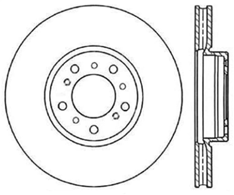 StopTech Power Slot BMW (E46) Front Left Cryo Slotted Rotor Stoptech