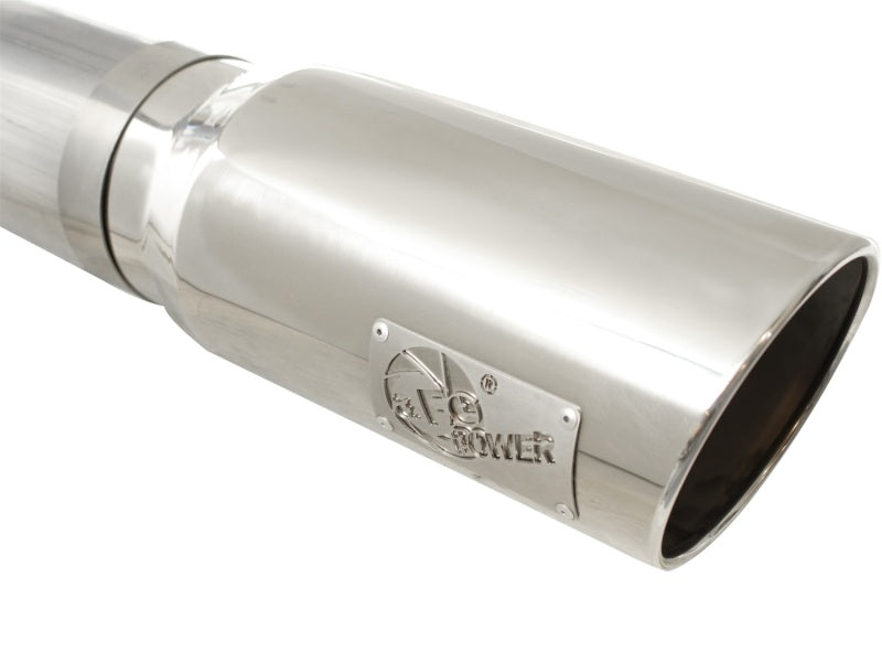 aFe MACHForce XP Exhaust 5in DPF-Polished, GM Diesel Trucks 07.5-10 V8-6.6L 9(td) LMM aFe