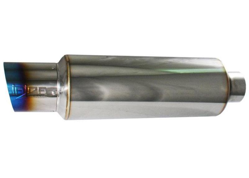 Injen 2 3/8 Universal Muffler w/Titanium burnt rolled Tip and stainless steel resonated inner wall Injen