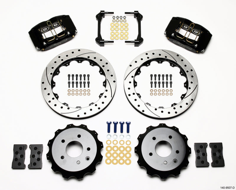 Wilwood Dynapro Radial Rear Kit 13.00in Drilled Nissan 350Z/Fiti G35 Wilwood