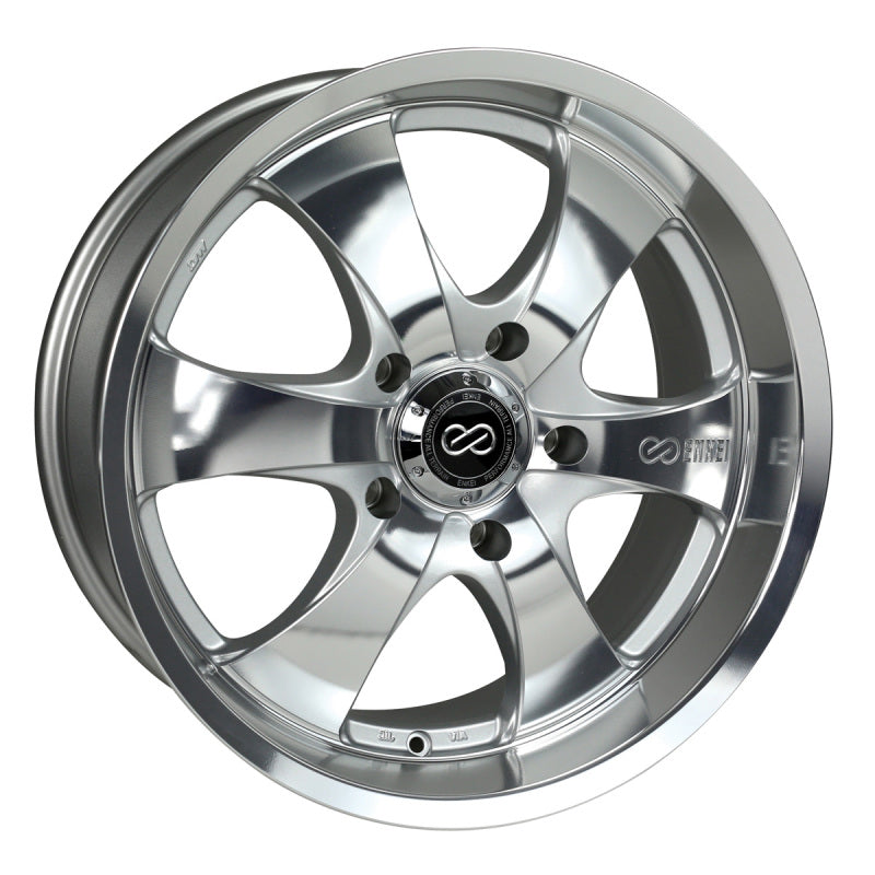 Enkei M6 Universal Truck & SUV 17x8 10mm Offset 6x139.7 BP 108.6mm Bore Mirror Finish Wheel Enkei