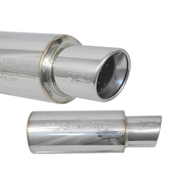 Injen 2 3/8 Universal Muffler w/Stainless Steel resonated rolled tip (Injen embossed logo) Injen