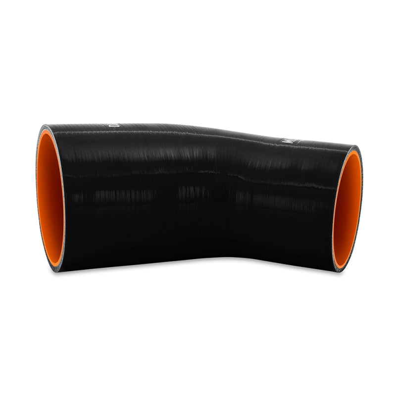 Mishimoto Silicone Reducer Coupler 45 Degree 3.5in to 4in - Black - eliteracefab.com