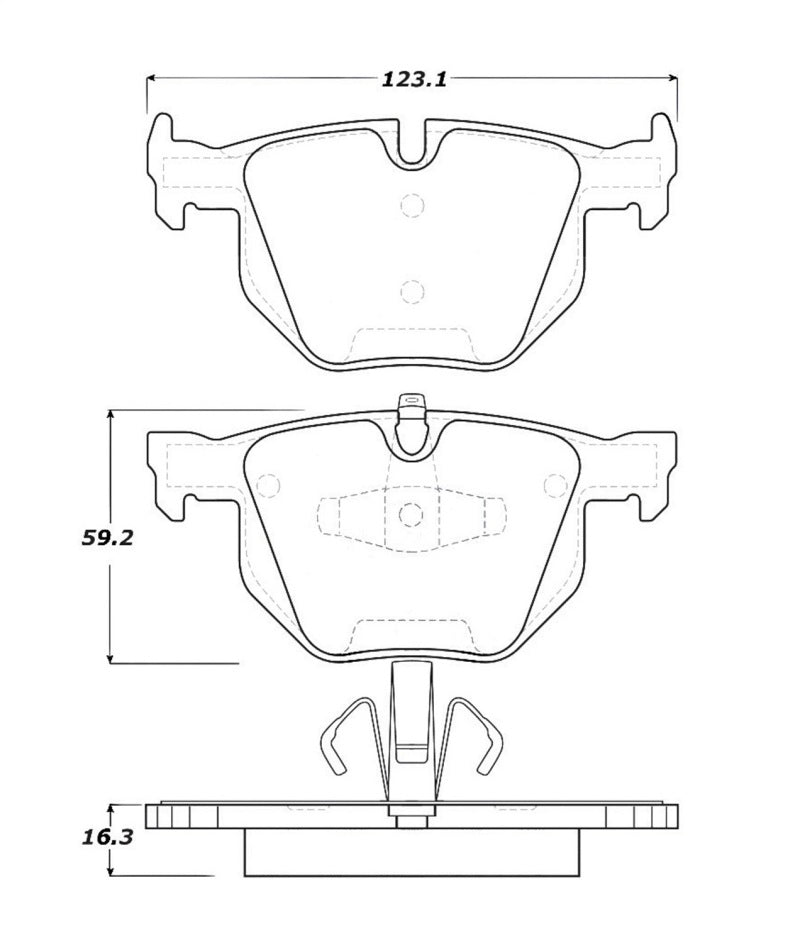 StopTech Street Touring 06 BMW 330 Series (Exc E90) Series Rear Brake Pads - eliteracefab.com