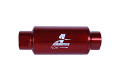 Aeromotive In-Line Filter - (AN-10) 10 Micron Microglass Element Red Anodize Finish.