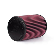 Load image into Gallery viewer, Mishimoto Air Filter w/ Molded Logo Red Oil 8 Layer Cotton w/ Worm Gear Clamp