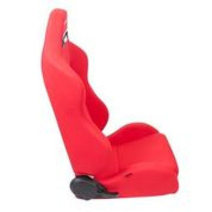 NRG Sport Seats (Pair) Type-R Cloth w/NRG Logo - Red w/Red Stitch - RSC-210L/R