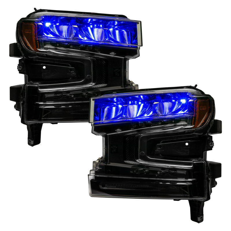 Oracle 19-21 Silverado/Sierra 1500 RGB Demon Eye Headlight Upgrade Kit - ColorSHIFT w/o Controller - eliteracefab.com