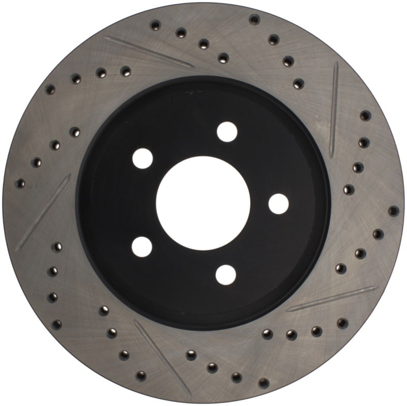 StopTech 05-10 Ford Mustang GT Front Right Slotted & Drilled Rotor - eliteracefab.com