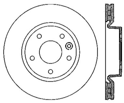 StopTech Sport Slotted (CRYO) 06-17 Land Rover Range Rover Sport Front Right Rotor Stoptech
