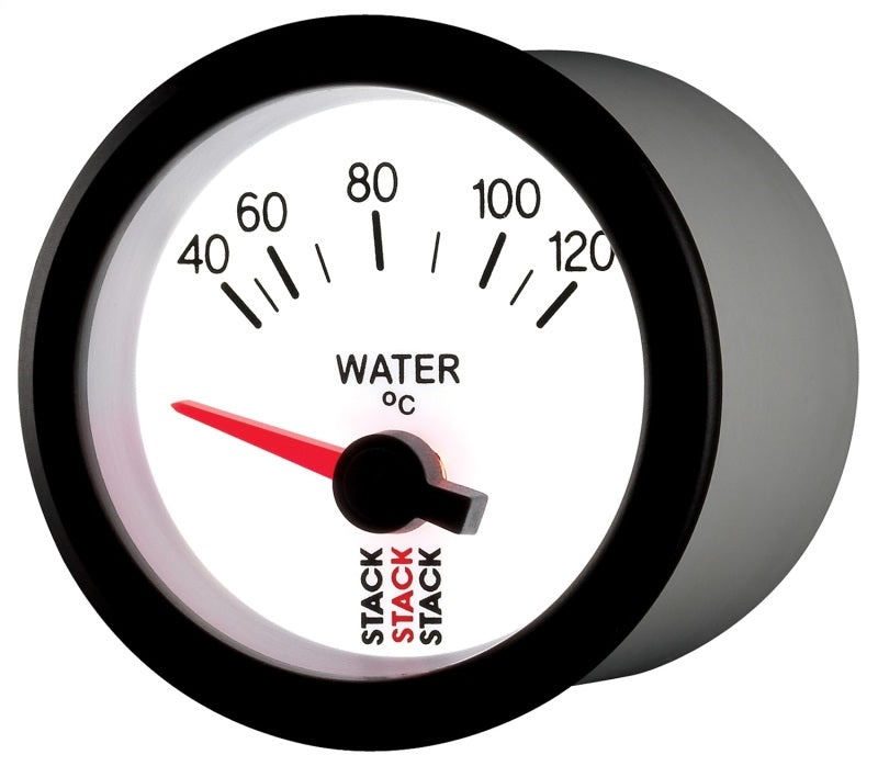 Autometer Stack 52mm 40-120 Deg C M10 Male Electric Water Temp Gauge - White ST3257