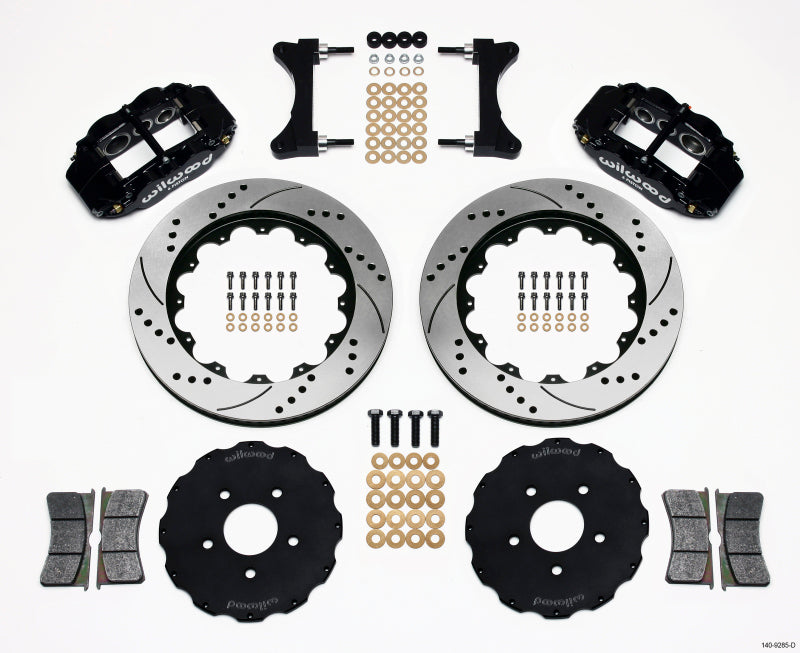 Wilwood Narrow Superlite 6R Front Hat Kit 14.00in Drilled Mitsubishi EVO VIII Wilwood