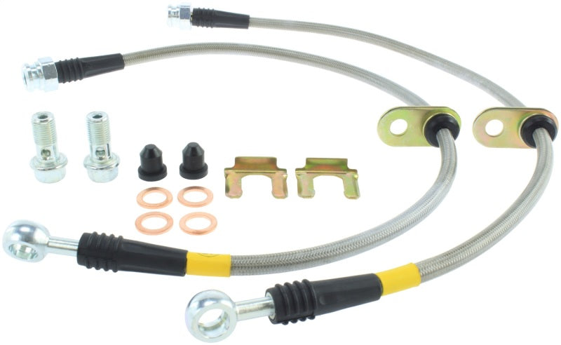 STOPTECH 05-07 LGT/LGT SPEC B STAINLESS STEEL FRONT BRAKE LINES, 950.47005 - eliteracefab.com