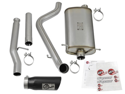 aFe MACHForce XP Exhausts Cat-Back Black Tip 09-17 GM Silverado 1500 4.3/5.3L RegCab SB/LB aFe