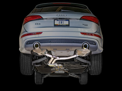 AWE Tuning Audi 8R Q5 3.0T Touring Edition Exhaust Dual Outlet Chrome Silver Tips AWE Tuning
