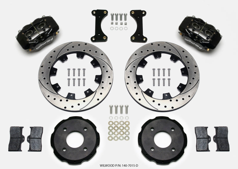 Wilwood Forged Dynalite Front Hat Kit 12.19in Drilled 2002 Mitsubishi Lancer Wilwood