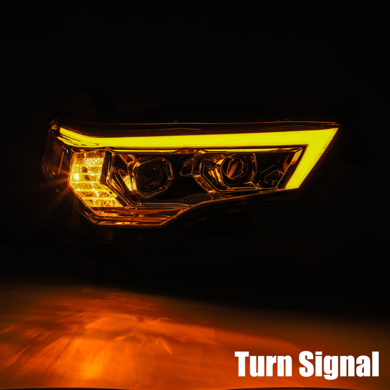 AlphaRex 880731 14-20 Toyota 4Runner PRO-Series Projector Headlights Plank Style Chrm w/Sequential Signal