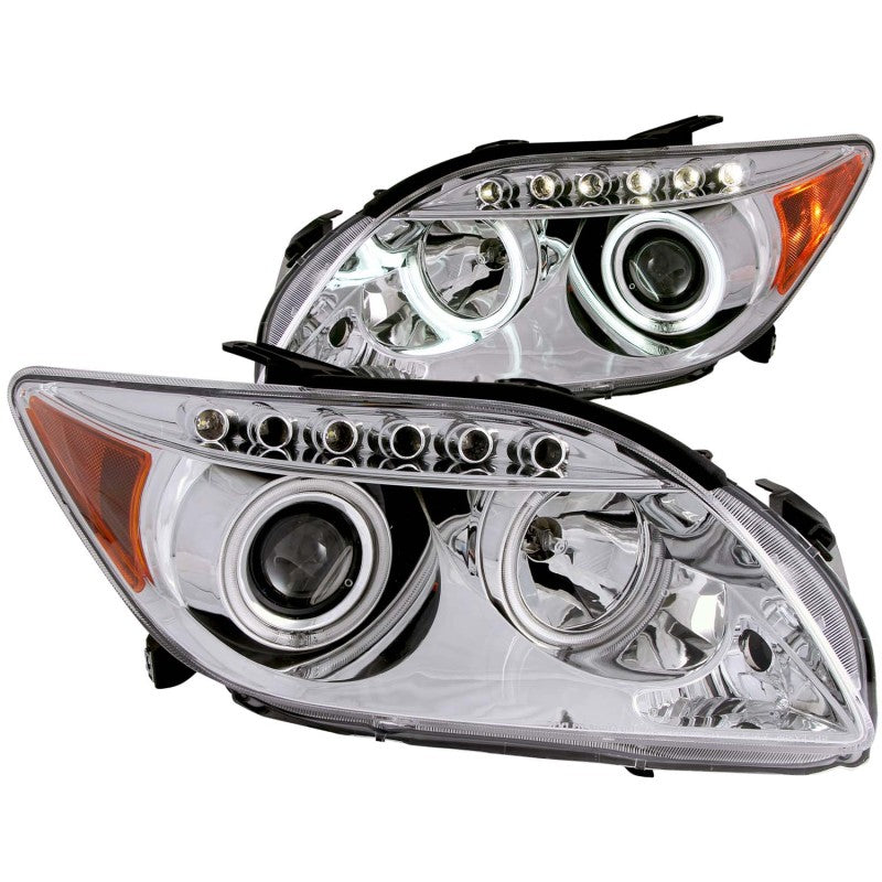 ANZO 2005-2010 Scion Tc Projector Headlights w/ Halo Chrome (CCFL)