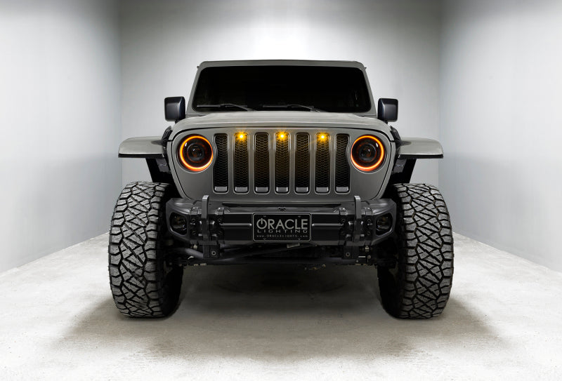 Oracle Jeep JL/Gladiator JT Oculus Switchback Bi-LED Projector Headlights - Amber/White Switchback - eliteracefab.com