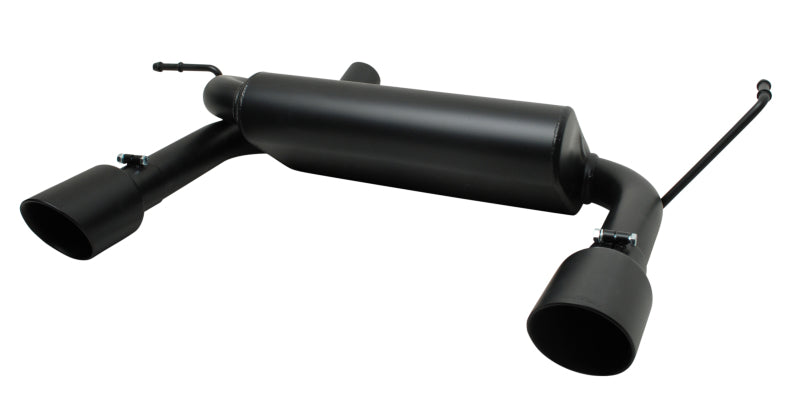 Gibson 07-11 Jeep Wrangler JK Rubicon 3.8L 2.5in Cat-Back Dual Split Exhaust - Black Elite (Ceramic) - eliteracefab.com