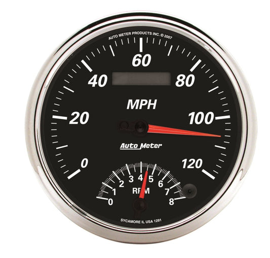 Autometer Designer Black II 5in 120 MPH & 8k RPM In-Dash Tach/Speedo 1291