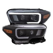 Load image into Gallery viewer, ANZO 2016-2017 Toyota Tacoma Projector Headlights w/ Plank Style Switchback Black w/ Amber w/ DRL - eliteracefab.com