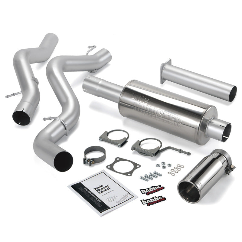 Banks Power 06-07 Chevy 6.6L CCLB Monster Exhaust System - SS Single Exhaust w/ Chrome Tip Banks Power