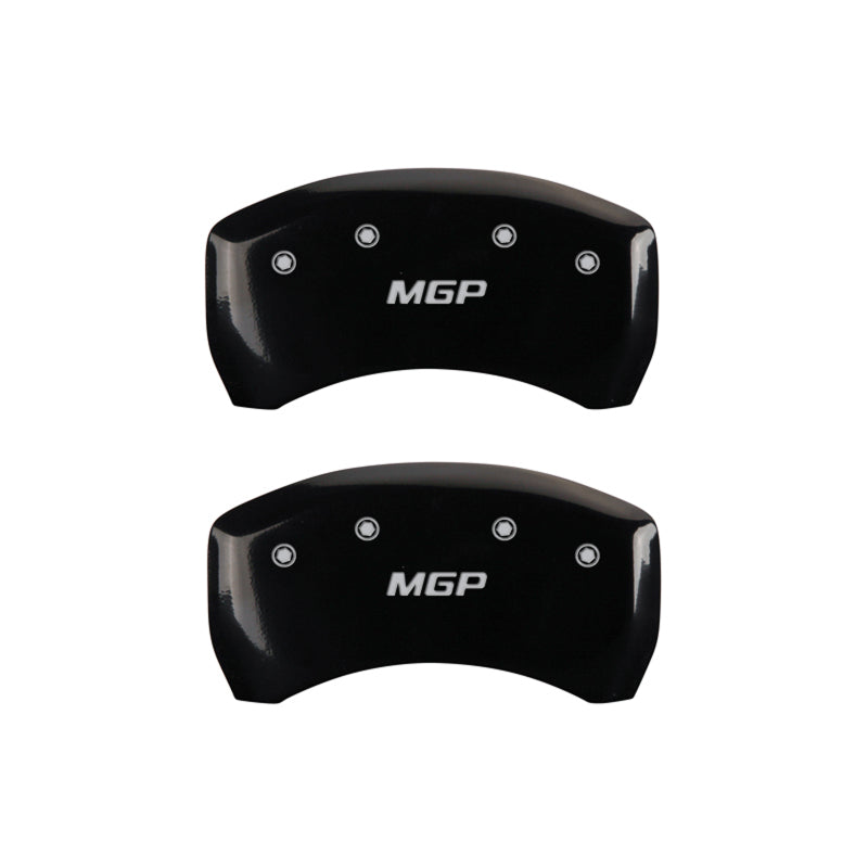 MGP 4 Caliper Covers Engraved Front & Rear MGP Black finish silver ch MGP